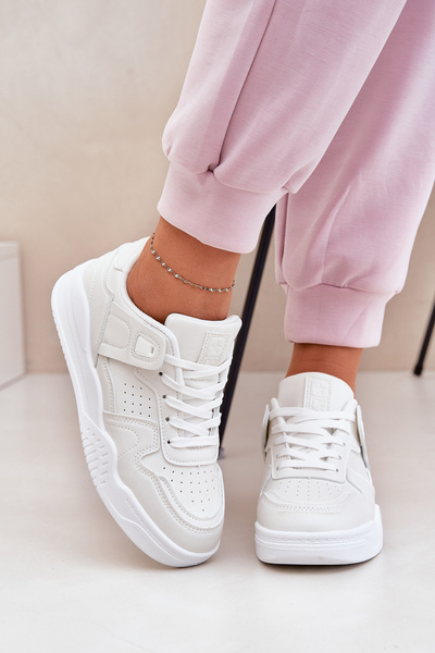 Damen Sportliche Sneaker Aus Eco-Leder Weiß Telisiria