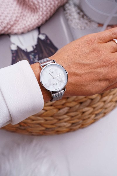Montre Femme GG Luxe Argent Cadran Blanc Bemas