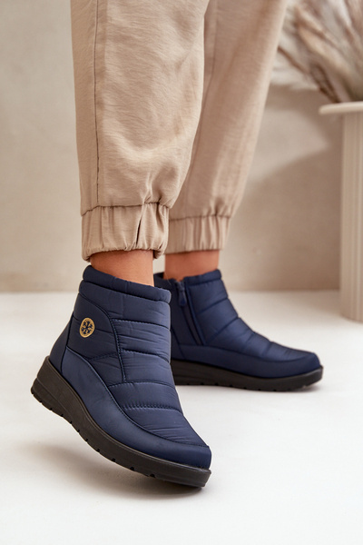 Damen Gefütterte Schneestiefel Marineblau Helis