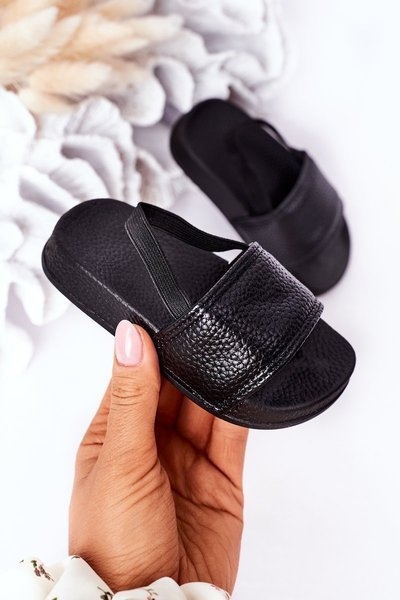 Vaikiškos guminės šlepetės Juodos plaukikės