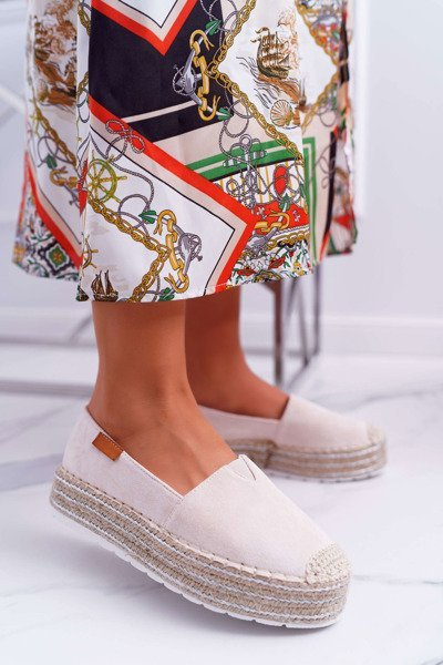Women's Espadrilles Slip-on Suede Beige Mariako