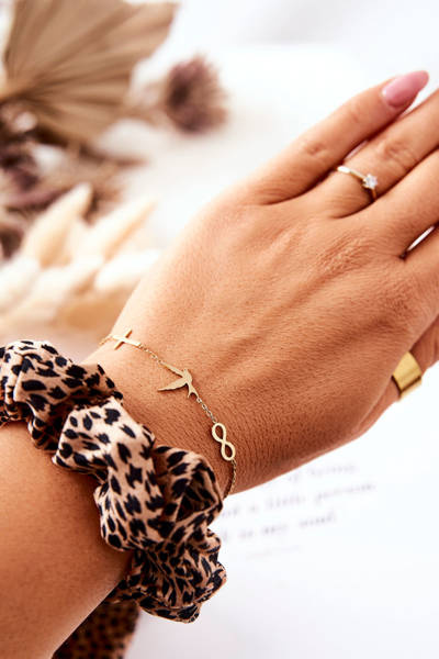 Bracelet festif en acier Gold Calisto