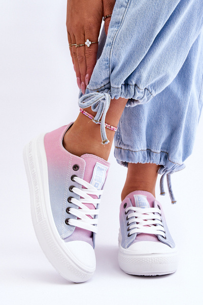 Niedrige Plateau-Sneaker Big Star LL274A187 Rosa und Blau