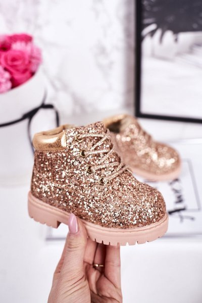 Gyerek szigetelt csillogó csizma Rose Gold Mermaid