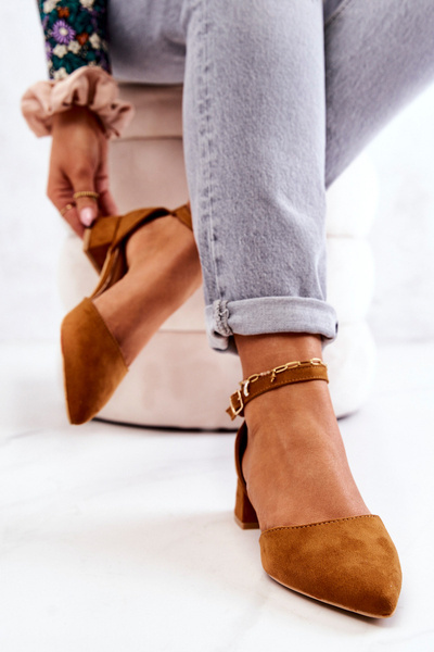 Pompe cu piele de căprioară Camel Calliope