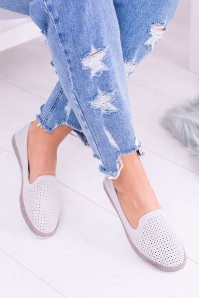 Ballerines Femme Ajourées Grises Eparo