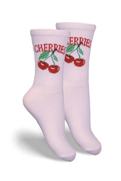 Sosete Copii Tineret CHERRIES Roz Pudră