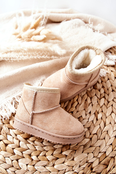 Bottes de neige isolées enfant beige Gooby