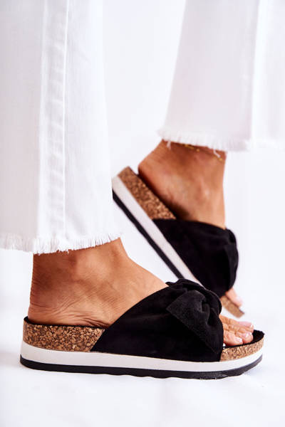 Slippers On A Platform Black So Comfy