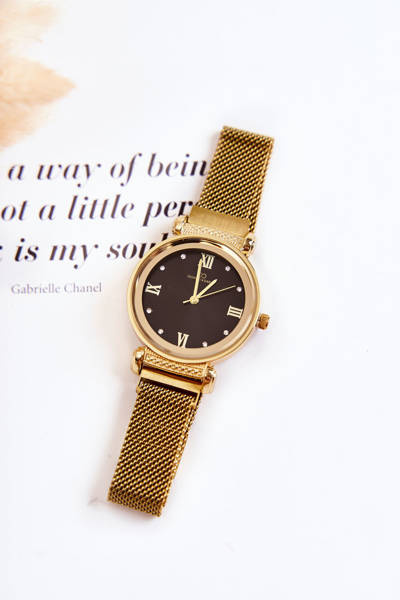 Montre Femme Giorgio & Dario Avec Bracelet Aimant Doré-Noir