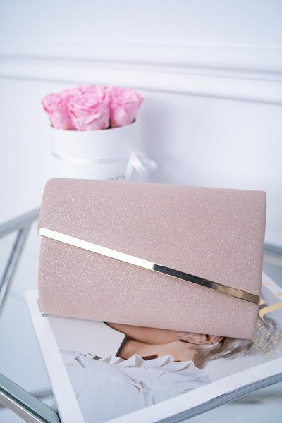 Rosa Brokat-Abendhandtasche für Frauen