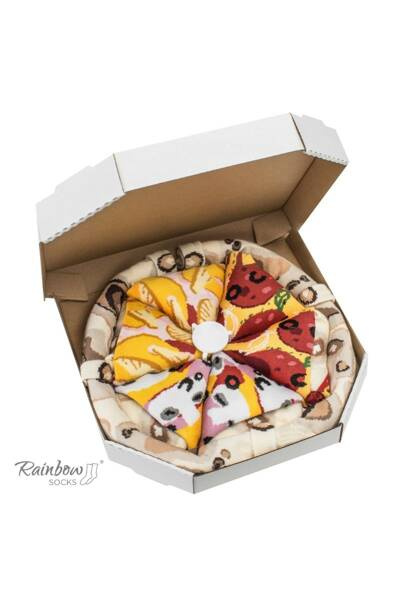 Rainbow Socks Pizza 4 perechi Hawaii Pepper Capricciosa