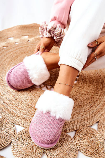 Chaussons Doublés Polaire Rose Foncé Flamarin