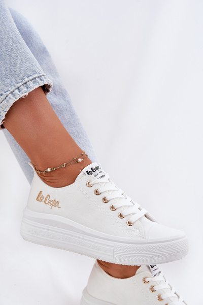 Adidași Femei Pe Platformă Lee Cooper LCW-24-44-2462L Albi