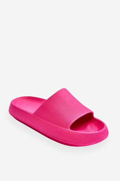 Modische leichte Flip-Flops auf einer massiven Sohle Fuchsie Rebel