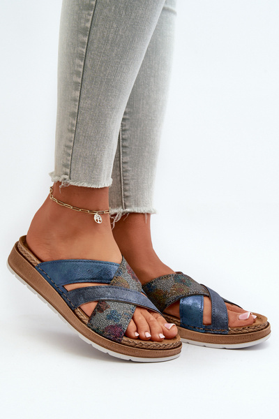 Patogios lengvos moteriškos šlepetės Inblu GS000052 Navy