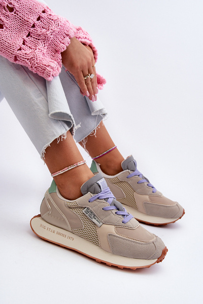 Baskets à plateforme pour femmes avec système de mousse à mémoire de forme Big Star NN274681 Beige