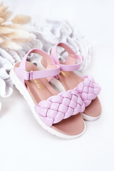 Geflochtene Sandalen für Kinder Lila Adella
