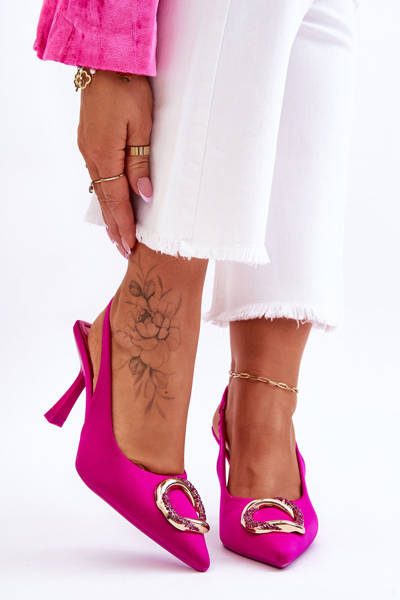 Madingi segtukai su dekoracija ir kubiniais cirkoniais Fuchsia Alexia