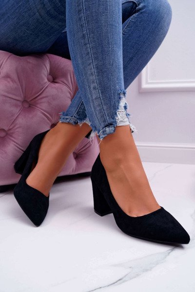 Bottes hautes à talons aiguilles pour femmes en daim noir Femmini