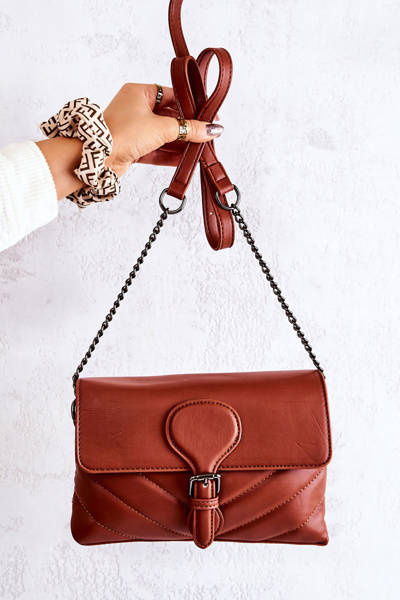 Petit sac à main matelassé marron Hailee