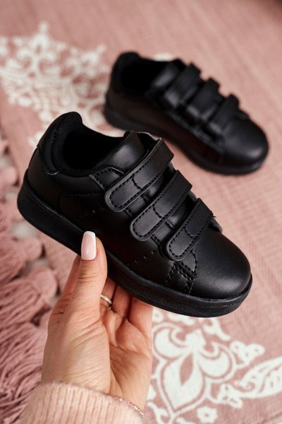 Chaussures de sport Velcro pour enfants noires Fifi