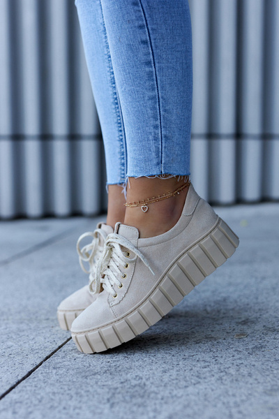 Chaussures Richelieus En Daim Lewski 3163 Beige clair