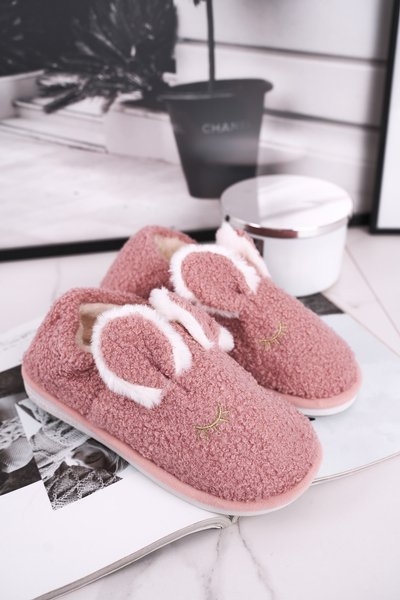 Chaussons Femme Avec Fourrure Lapin Rose Goody