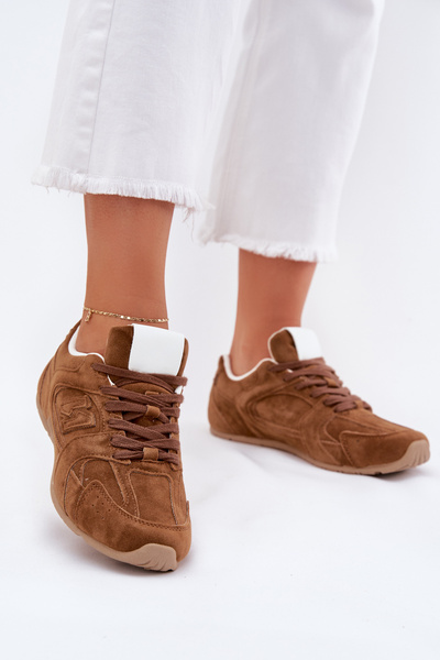 Damen Sportschuhe Aus Eko Wildleder Camel Dorella