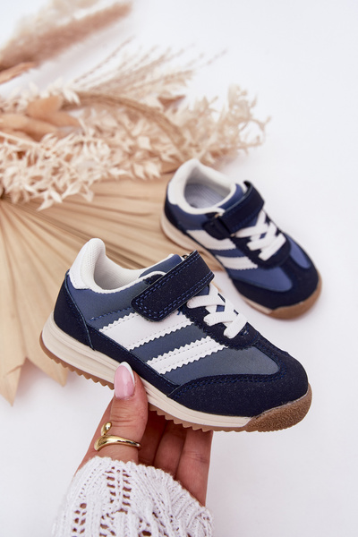 Sneakers Dete Încălțăminte Sport Cu Velcro Bleumarin Viona