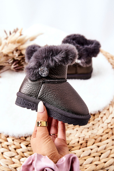 Bottes de Neige Doublées Polaire Gris Bessie