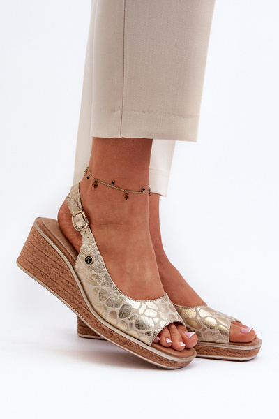 Damen Keilsandalen Sergio Leone SK301 Gold