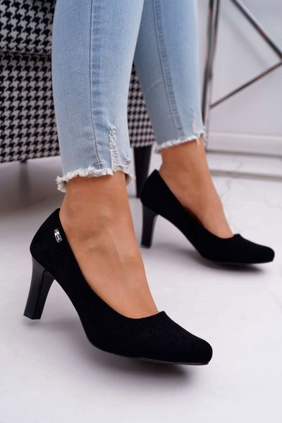 Sergio Leone Damen Schwarz Wildleder Orsola Pumps