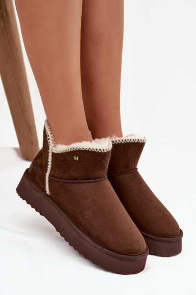 Bottes d'hiver pour femmes sur plateforme Wrangler 20253093.IKU Chocolat