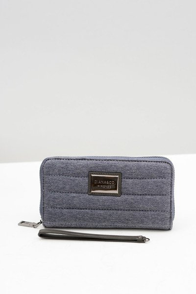 Portefeuille Jeans Femme Grand Gris DIANA&CO