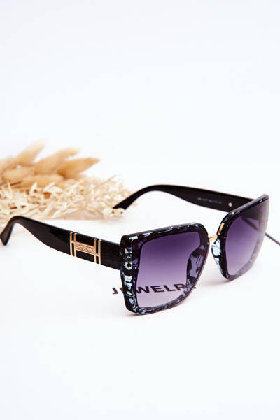 Ochelari de soare UV400 pentru femei Black and Blue
