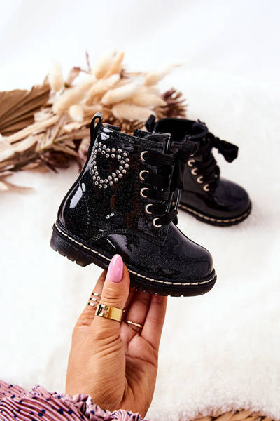 Lacquer pentru copii Cizme Black Macy's Black Macy