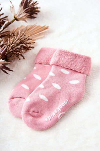 Gepunktete Socken für Kinder Rosa
