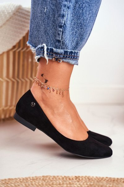 Balerina pentru femei din piele de căprioară SERGIO LEONE BL611 NEMSIS BLACK