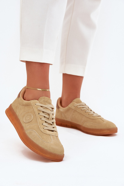 Sneakers Din Suede Pentru Femei Big Star RR274849 HI-POLY SYSTEM Bej