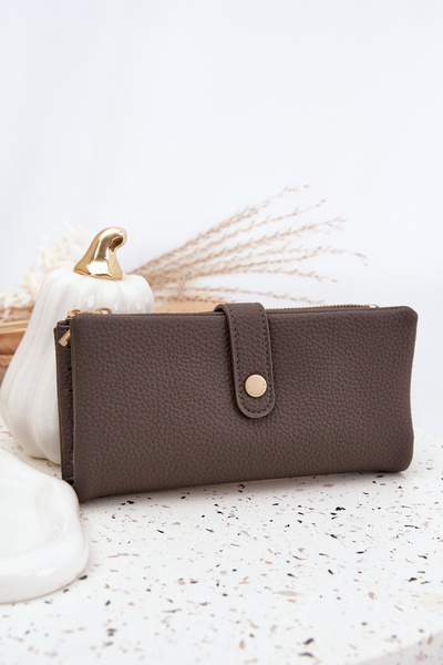 Ladies Wallet Made of Eco Leather Large Gray Gilessa