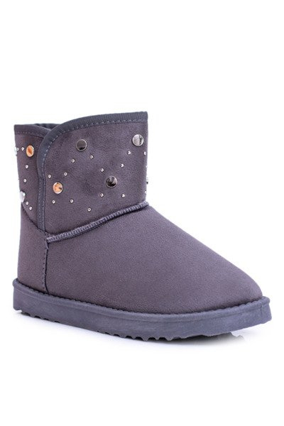 Damen Grau Warm-up Schneestiefel Wildleder Biggy