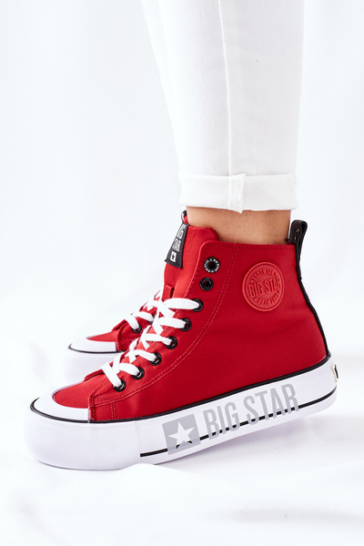 Hohe Plateau Turnschuhe Big Star II274018 Rot