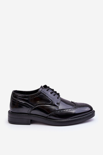 Chaussures Laquées Élégantes Pour Hommes Noir Gustavo