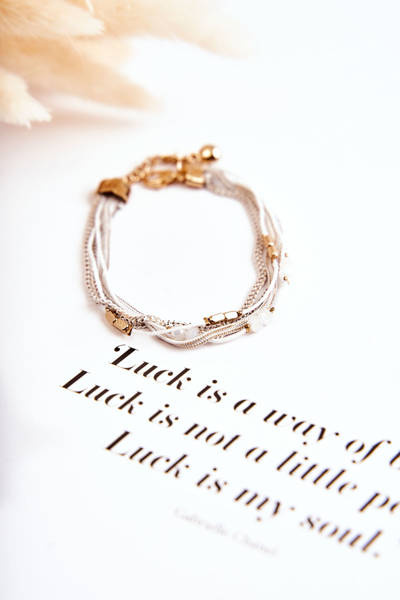 Bracelet Ajustable Pour Femme Avec Cristaux Blanc