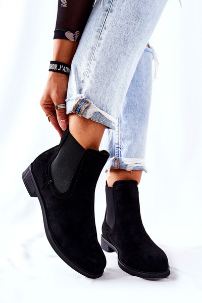 Bottines À Lacets En Daim Noir Astate