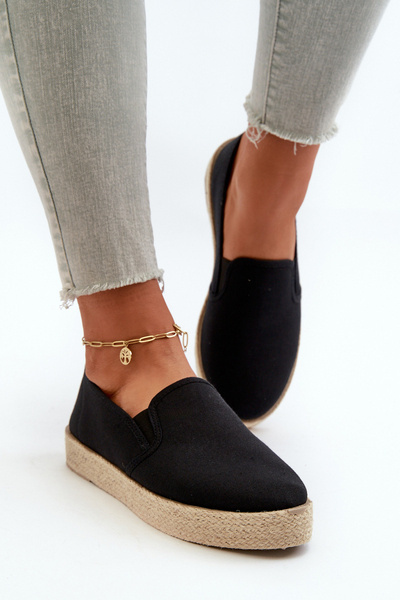 Espadrilles Plateforme Femme Noir Naloenma