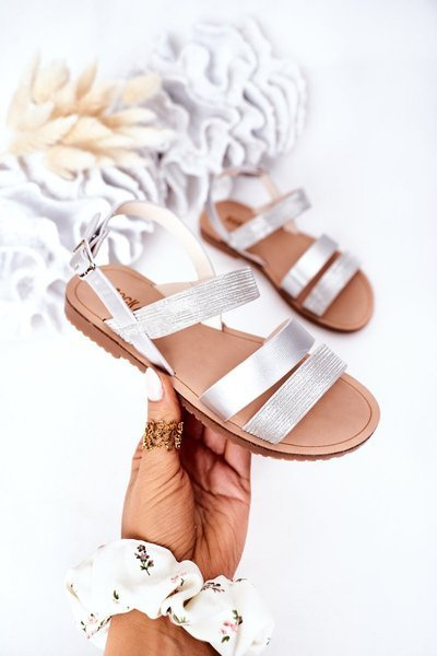 Sandales Brillantes Enfant Argent Natalie