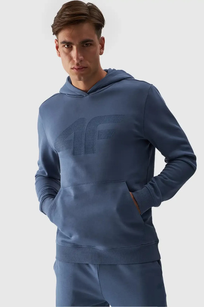 Pull à capuche avec capuche pour homme Bleu 4FWMM00TSWSM1464-32S
