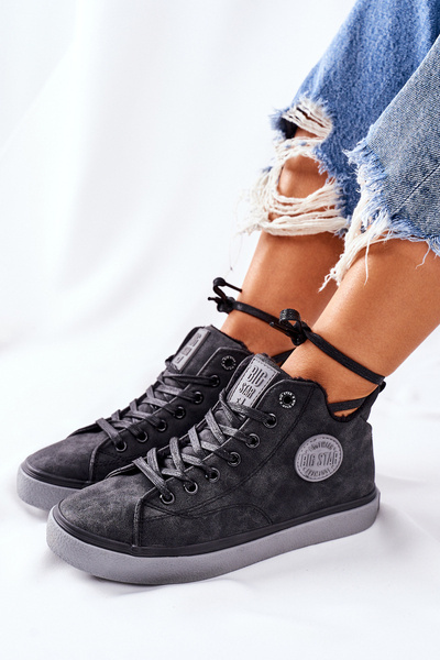 Adidaje izolate din piele Big Star II274148 Negru